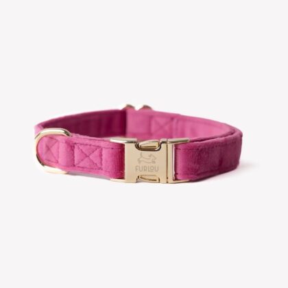 FURLOU - Collier VELVET magenta