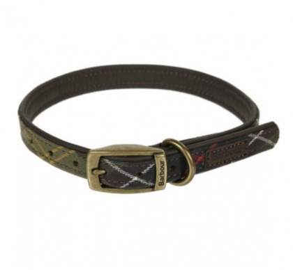 BARBOUR - Collier cuir tartan