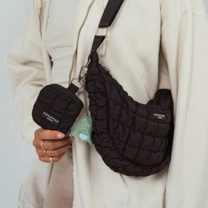 COCOPUP LONDON - Pochette à friandises matelassé noir